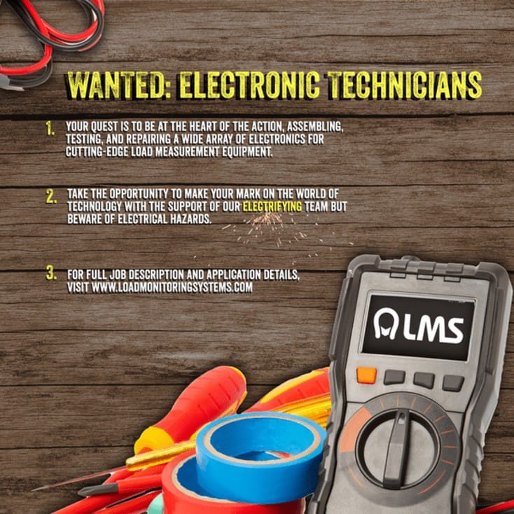 Now Hiring Electronic Technicians