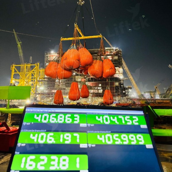 LMS load testing image with water bags