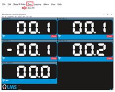 Setting load cells to 0.00 prior to applying weight