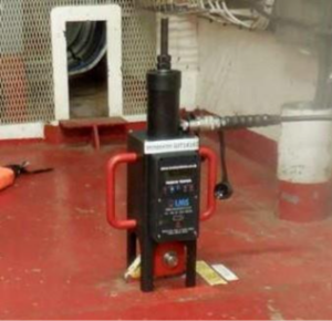 Padeye unit with pins placed under load